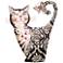 Eangee Cat 14" High White and Black Metal Wall Decor