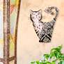 1_Eangee Cat 14" High White and Black Metal Wall Decor