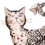 3_Eangee Cat 14" High White and Black Metal Wall Decor more views