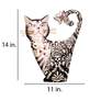 4_Eangee Cat 14" High White and Black Metal Wall Decor more views