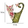 4_Eangee Cat 14" High White and Green Metal Wall Decor more views