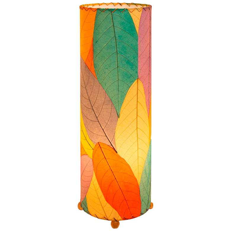 Image 2 Eangee Cocoa Leaves Multi-Color Cylinder Table Lamp