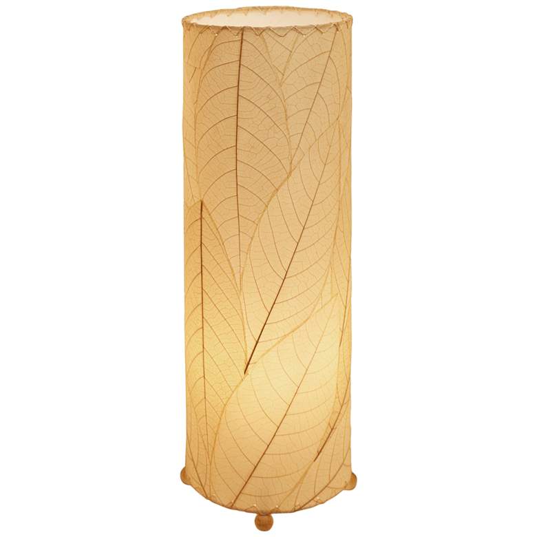 Eangee Cocoa Leaves Natural Cylinder Table Lamp - #483K3 | Lamps Plus