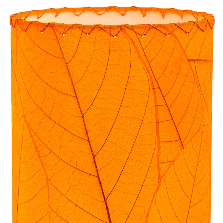 Image 3 Eangee Cocoa Leaves Orange Cylinder Table Lamp more views