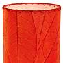 Eangee Cocoa Leaves Red Cylinder Table Lamp