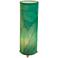 Eangee Cocoa Leaves Sea Blue Cylinder Table Lamp