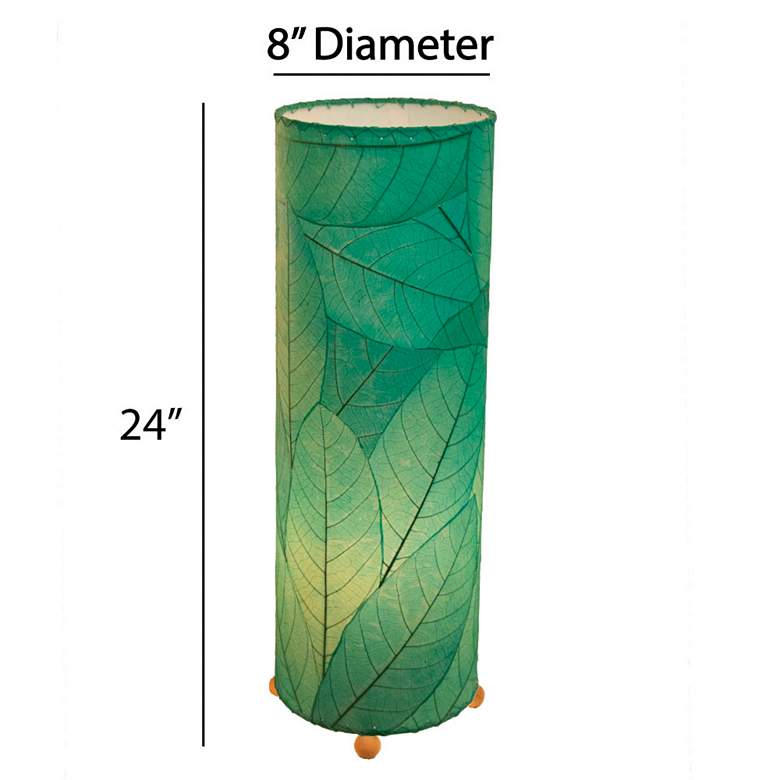 Image 5 Eangee Cocoa Leaves Sea Blue Cylinder Table Lamp more views