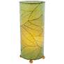 2_Eangee Cylinder 16 1/2" High Green Cocoa Leaf Accent Table Lamp