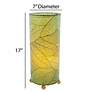 4_Eangee Cylinder 16 1/2" High Green Cocoa Leaf Accent Table Lamp more views