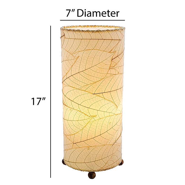 Image 4 Eangee Cylinder 16 1/2" Natural Cocoa Leaves Uplight Table Lamp more views