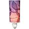 Eangee Cylinder 7"H Purple Banyan Leaf Plug-In Night Light