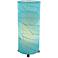 Eangee Cylinder Sea Blue Cocoa Leaves Uplight Table Lamp