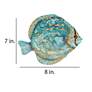 4_Eangee Discus Fish 8" Wide Blue Capiz Shell Wall Decor more views