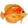 Eangee Discus Fish 8" Wide Orange Capiz Shell Wall Decor