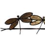Eangee Dragonflies On A Wire 28" Wide Brown Metal Wall Decor