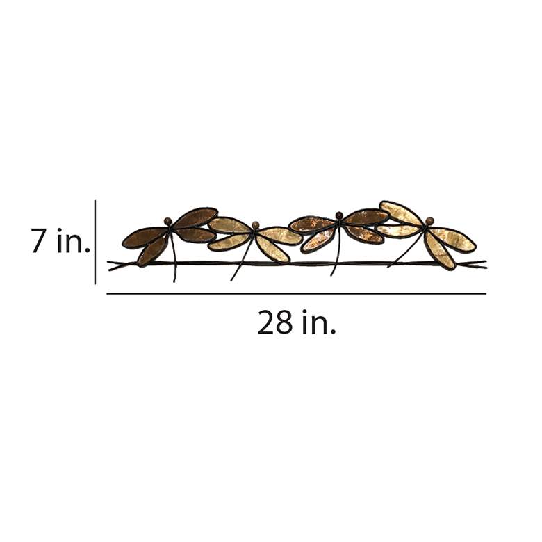 Image 4 Eangee Dragonflies On A Wire 28" Wide Brown Metal Wall Decor more views