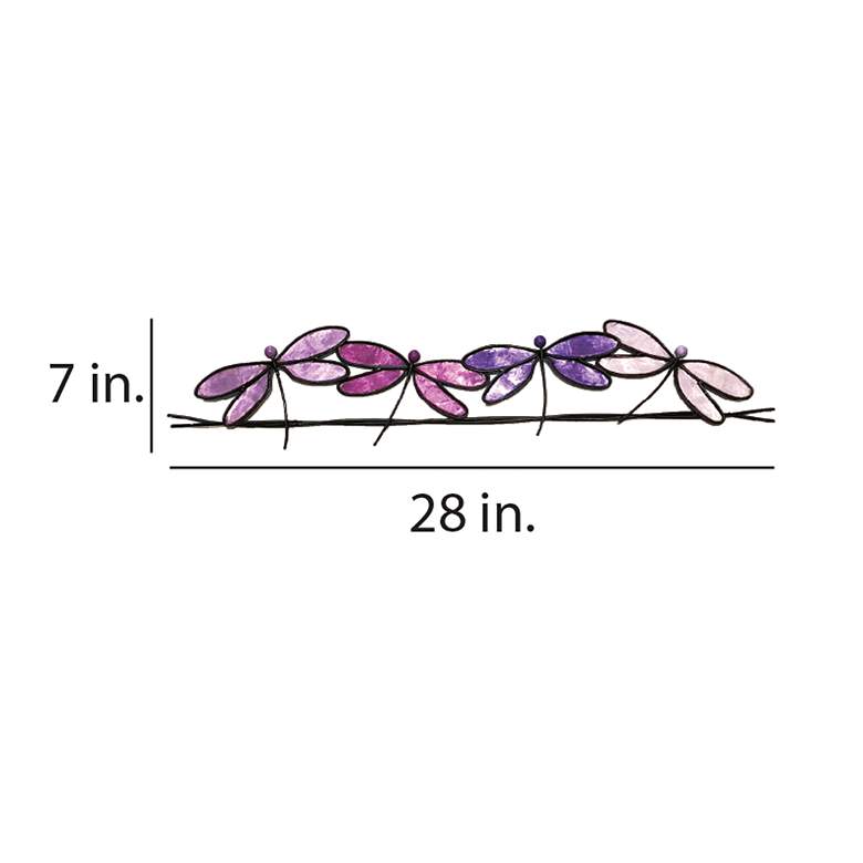 Image 4 Eangee Dragonflies On A Wire 28"W Purple Metal Wall Decor more views