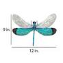 4_Eangee Dragonfly 12"W White and Aqua Capiz Shell Wall Decor more views
