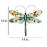4_Eangee Dragonfly 14" Wide Blue and Pearl Metal Wall Decor more views