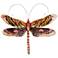 Eangee Dragonfly 14" Wide Brown Capiz Shell Wall Decor