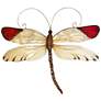 2_Eangee Dragonfly 14" Wide Red Tipped Capiz Shell Wall Decor