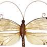 3_Eangee Dragonfly 14" Wide Red Tipped Capiz Shell Wall Decor more views