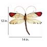 4_Eangee Dragonfly 14" Wide Red Tipped Capiz Shell Wall Decor more views