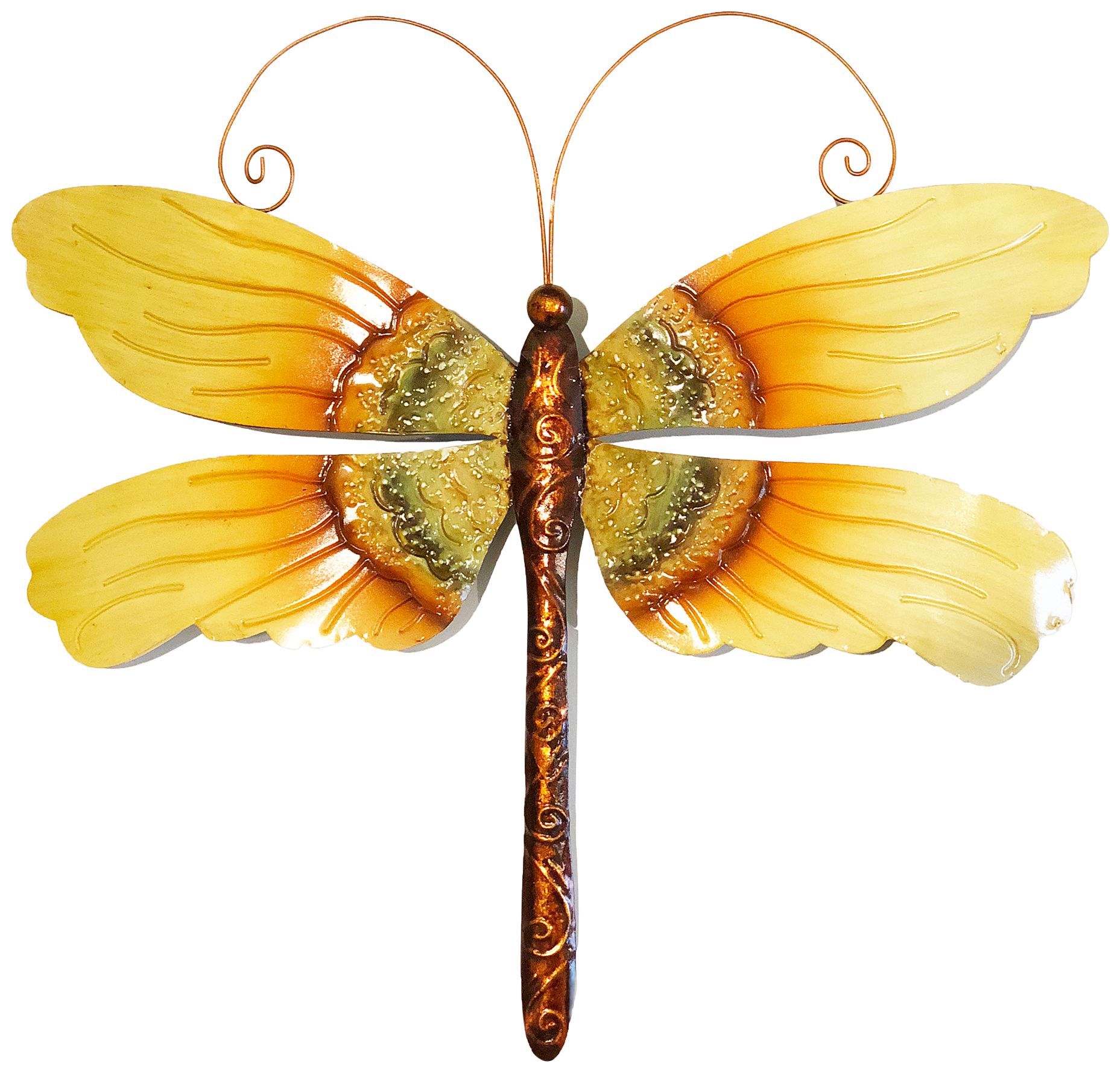 Image 2 Eangee Dragonfly 14" Wide Sunflower Capiz Shell Wall Decor