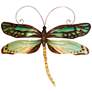 2_Eangee Dragonfly 14"W Aqua and Gold Capiz Shell Wall Decor