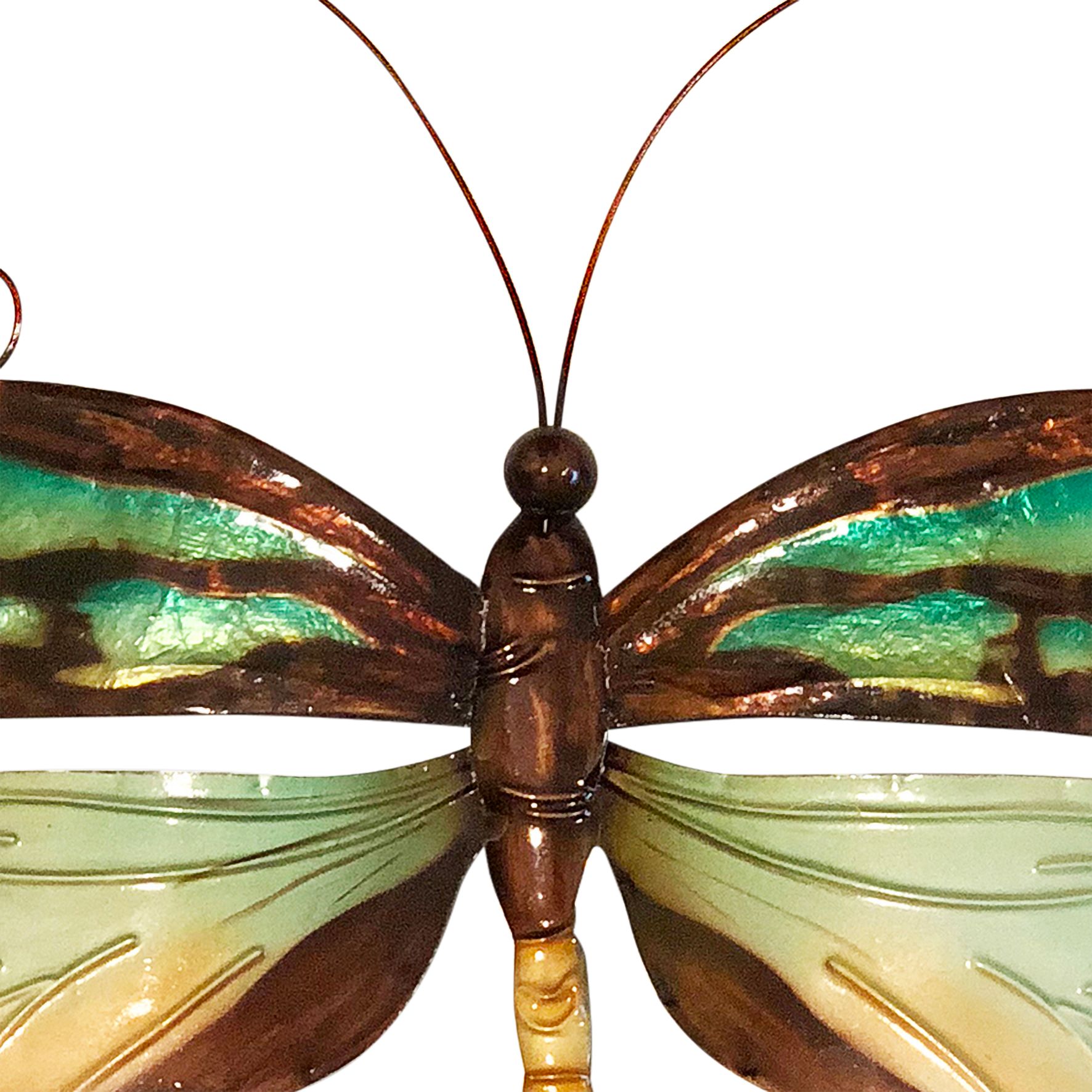 Image 3 Eangee Dragonfly 14"W Aqua and Gold Capiz Shell Wall Decor more views