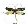 4_Eangee Dragonfly 14"W Aqua and Gold Capiz Shell Wall Decor more views