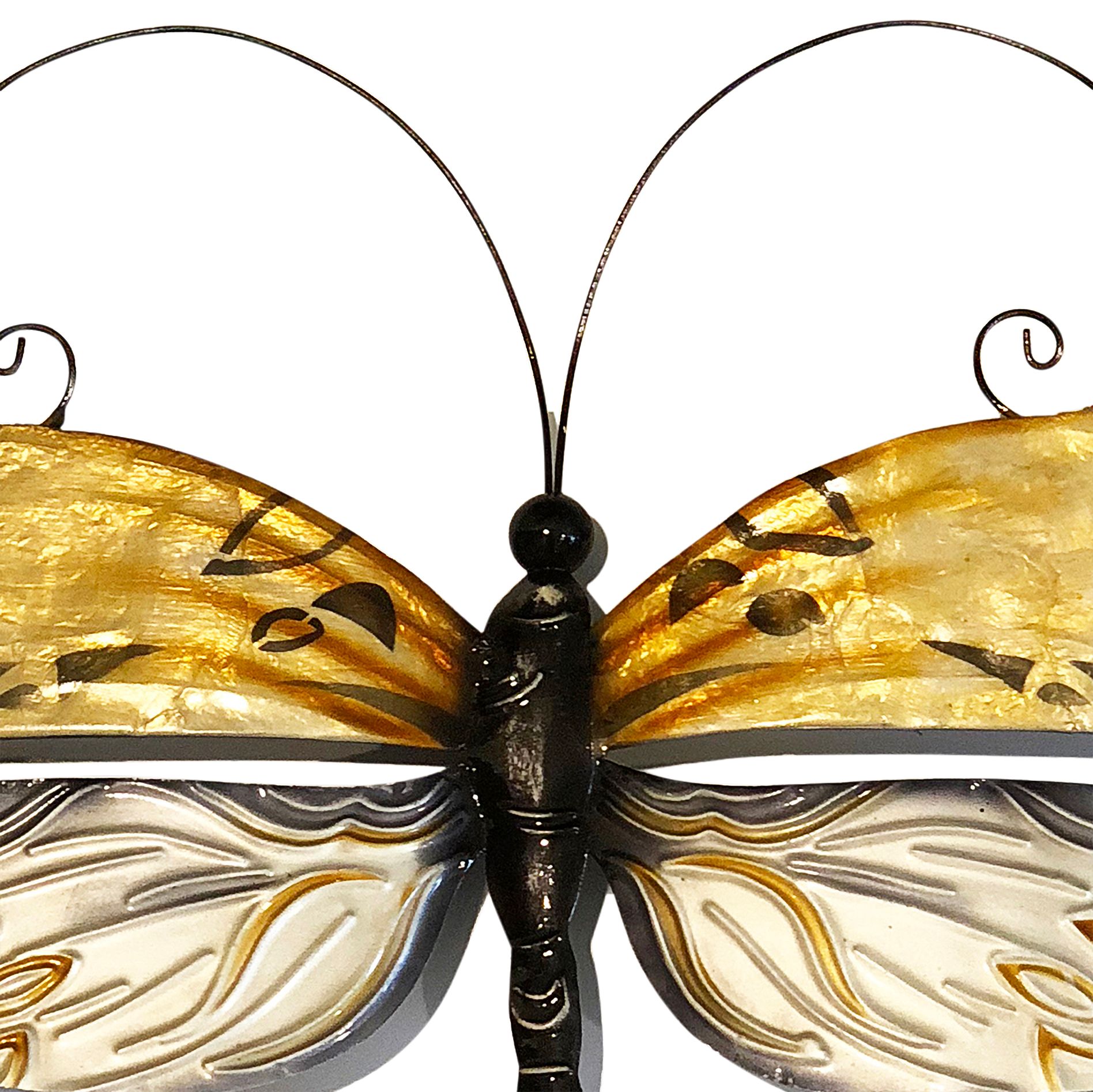 Image 2 Eangee Dragonfly 14"W Honey Yellow Capiz Shell Wall Decor more views