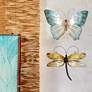 3_Eangee Dragonfly 14"W Honey Yellow Capiz Shell Wall Decor more views