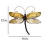 4_Eangee Dragonfly 14"W Honey Yellow Capiz Shell Wall Decor more views