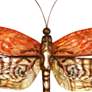 3_Eangee Dragonfly 14"W Multi-Color Red Capiz Shell Wall Decor more views