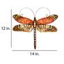 4_Eangee Dragonfly 14"W Multi-Color Red Capiz Shell Wall Decor more views