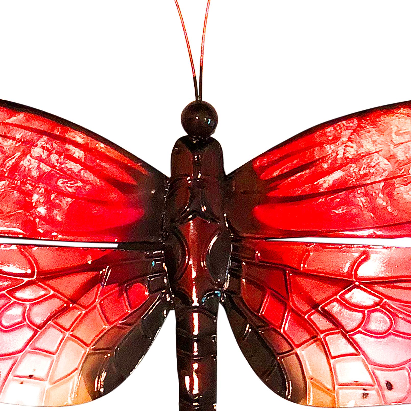 Image 3 Eangee Dragonfly 14"W Red and Black Capiz Shell Wall Decor more views