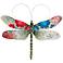 Eangee Dragonfly 14"W Spring Flowers Capiz Shell Wall Decor