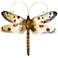 Eangee Dragonfly 14"W White and Red Capiz Shell Wall Decor