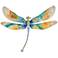 Eangee Dragonfly 17"W Aqua Gold and Pearl Metal Wall Decor