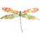 Eangee Dragonfly 17"W Pink and Blue Capiz Shell Wall Decor