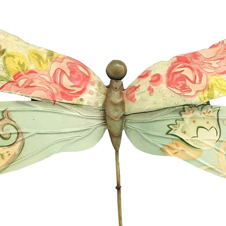 Eangee Dragonfly 17&quot;W Pink and Blue Capiz Shell Wall Decor more views
