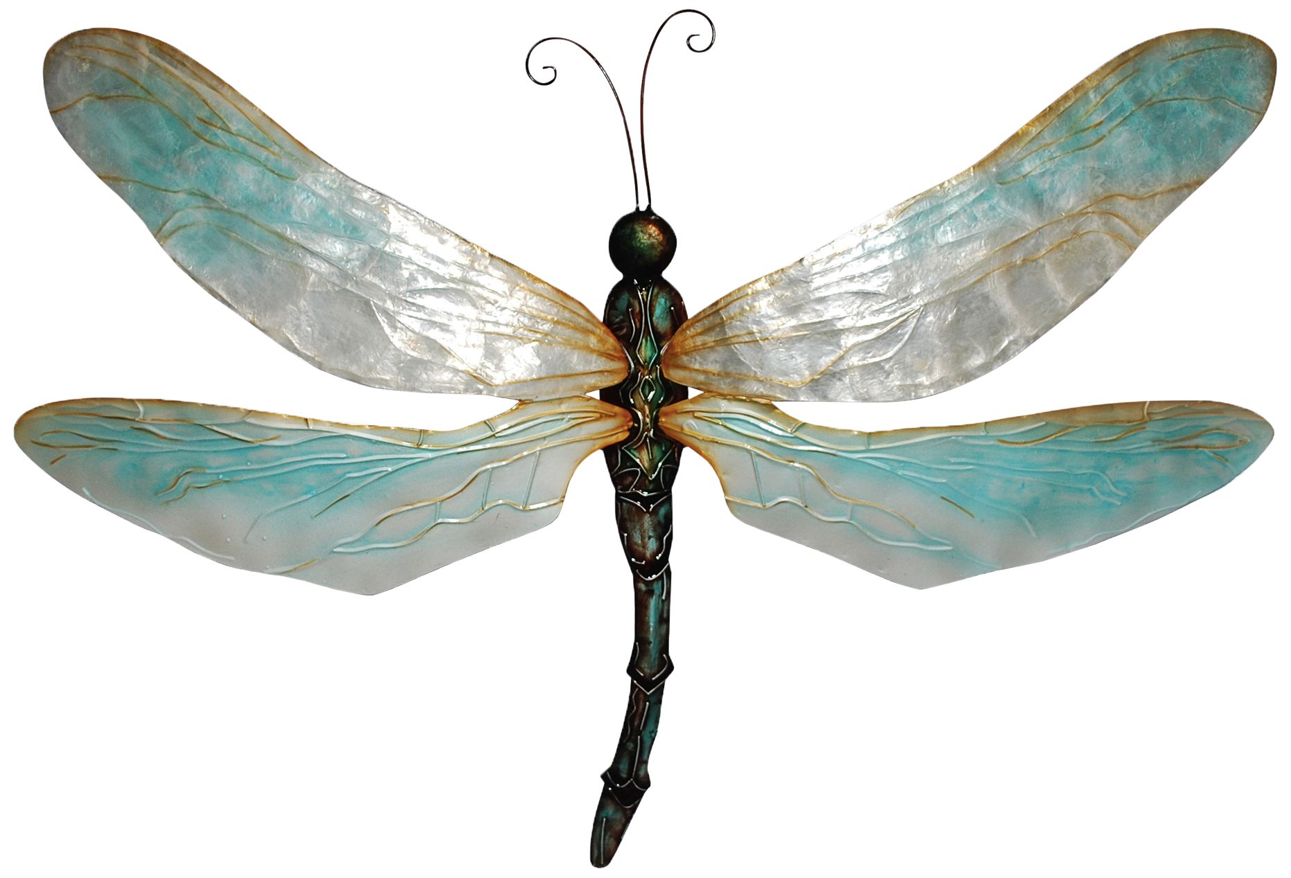 Image 2 Eangee Dragonfly Wall Decor Large Pearl