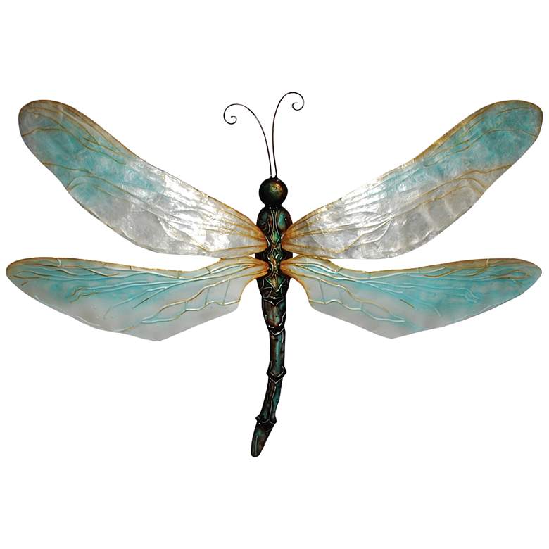 Image 2 Eangee Dragonfly Wall Decor Large Pearl