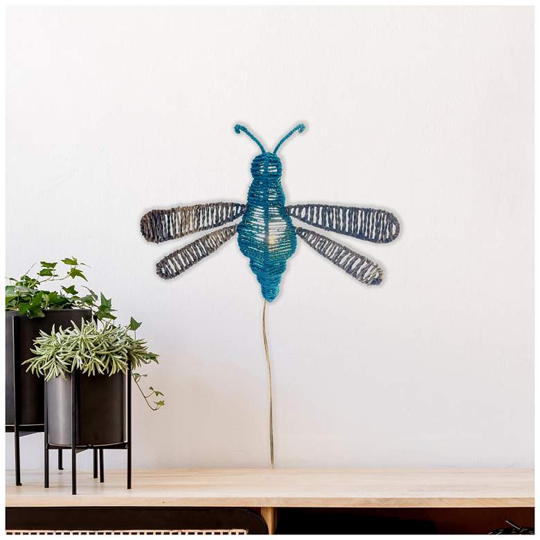 Image 2 Eangee Dragonfly Wall Lamp Sea Blue more views