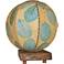 Eangee Driftwood Sea Blue Cocoa Leaves Orb Accent Table Lamp