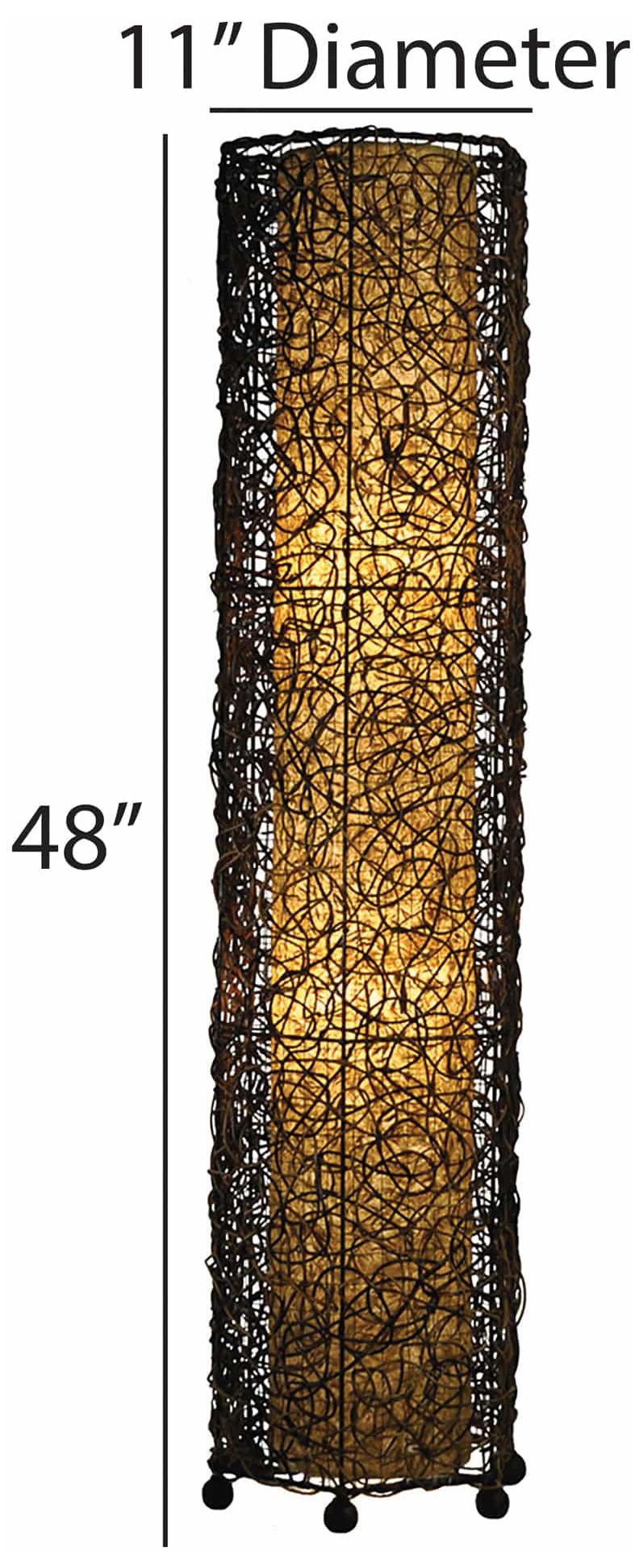 Image 6 Eangee Durian Nito Tower Vines Iron Floor Lamp more views