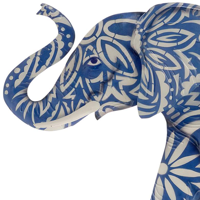 Image 3 Eangee Elephant 17 inch Wide Blue Capiz Shell Wall Decor more views