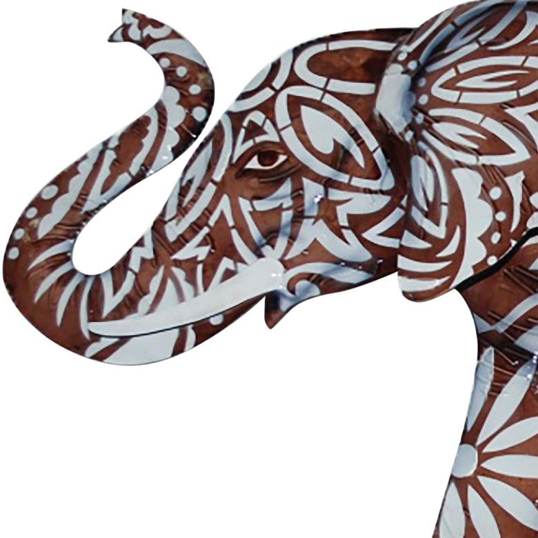 Image 3 Eangee Elephant 17" Wide Brown Capiz Shell Wall Decor more views