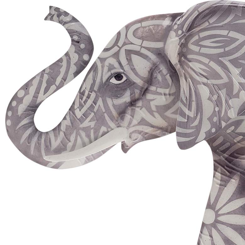 Image 3 Eangee Elephant 17 inch Wide Gray Capiz Shell Wall Decor more views